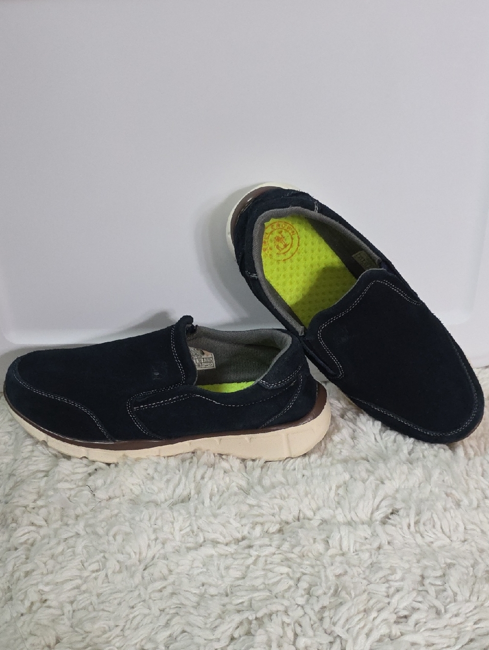 Camel Crown Men's Slip-On Loafers, Size 9.5, Color: Navy